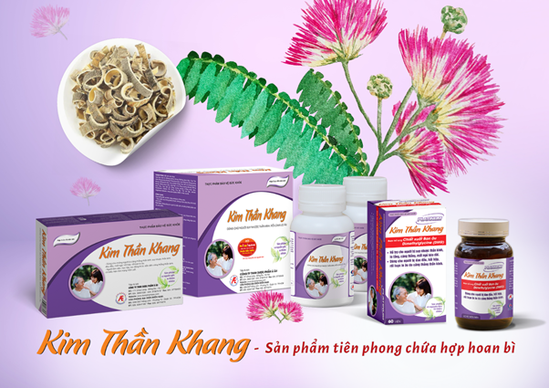 Kim Thần Khang chứa hợp hoan bì giúp giảm trầm uất, điều hòa giấc ngủ