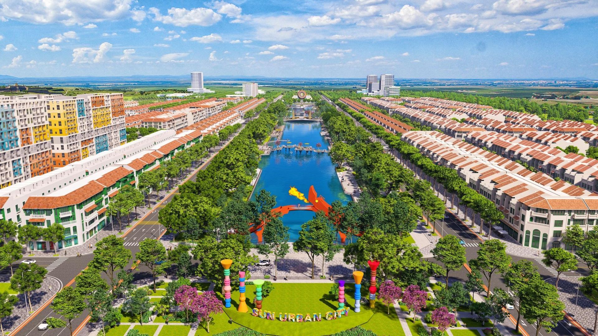 Sun Urban City Hà Nam dành nhiều diện tích cho không gian xanh