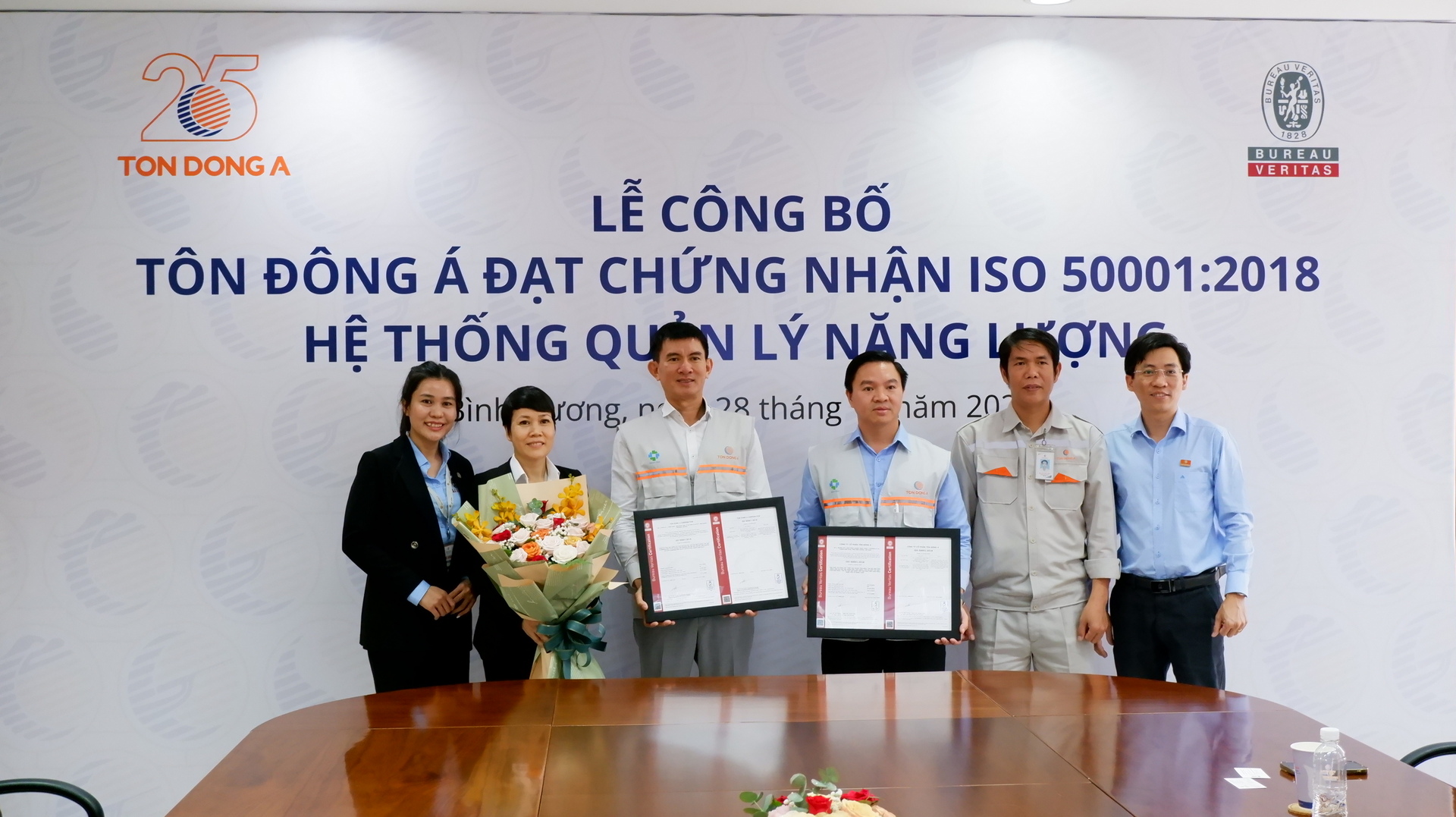 Tôn Đông Á vinh dự đạt được chứng chỉ ISO 50001:2018 - Hệ thống quản lý năng lượng theo tiêu chuẩn quốc tế