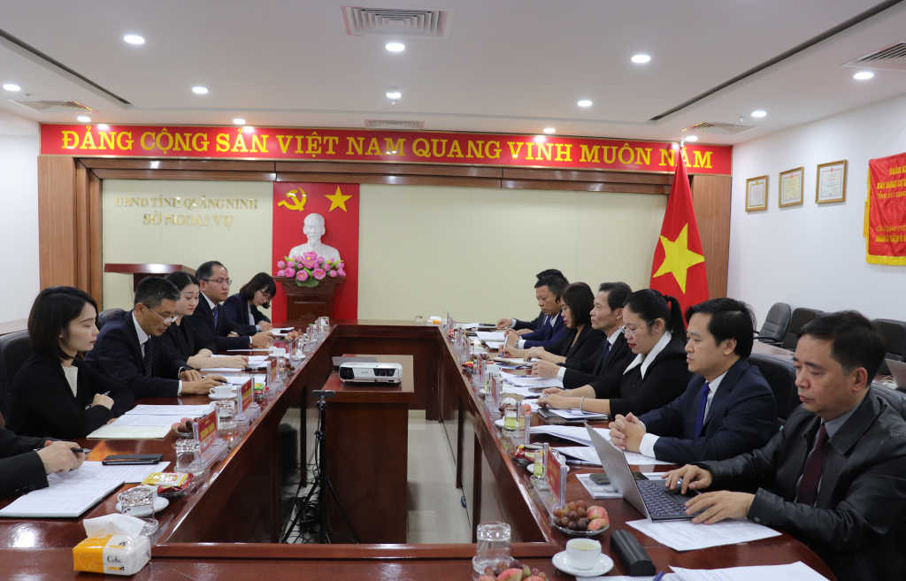 Sở Ngoại vụ Quảng Ninh tiếp và làm việc với Đoàn đại biểu thành phố Phòng Thành Cảng