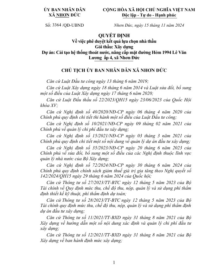 Quyết định số 1725/QĐ-UBND của UBND huyện Nhà Bè Quyết định số 1725/QĐ-UBND của UBND huyện Nhà Bè