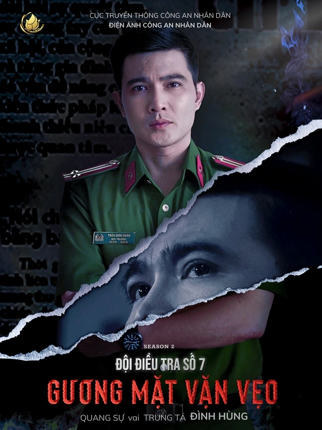 Diễn vi&ecirc;n Quang Sự trong vai Trung t&aacute; Đ&igrave;nh H&ugrave;ng - Đội trưởng đội điều tra