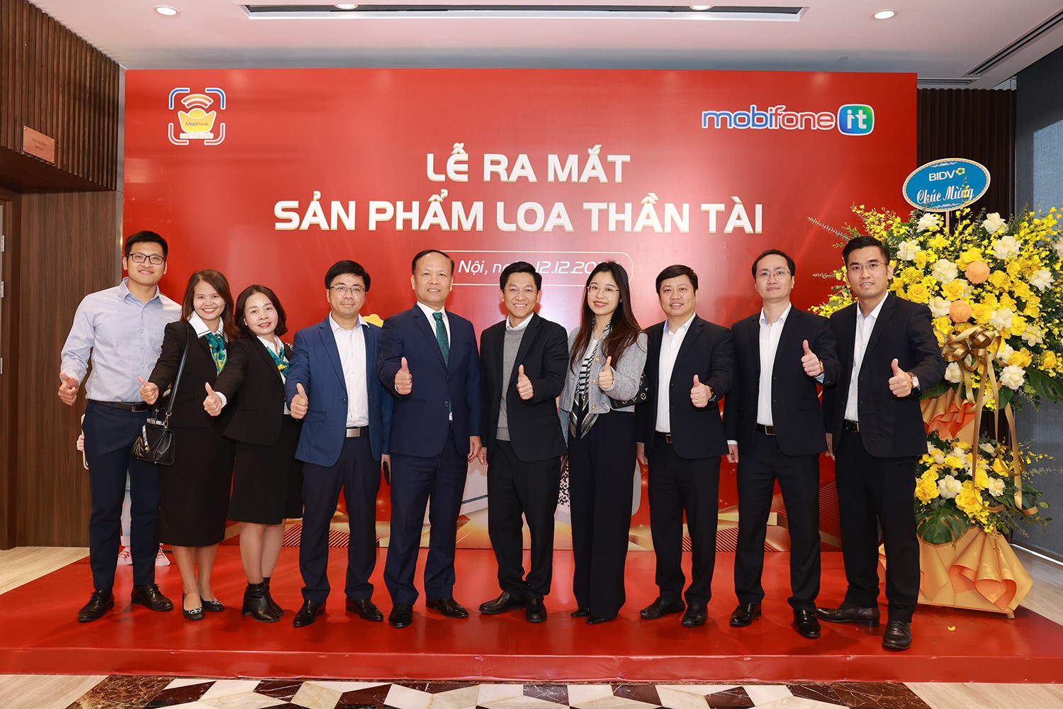 Đại diện MobiFone tại lễ ra mắt Loa Thần Tài