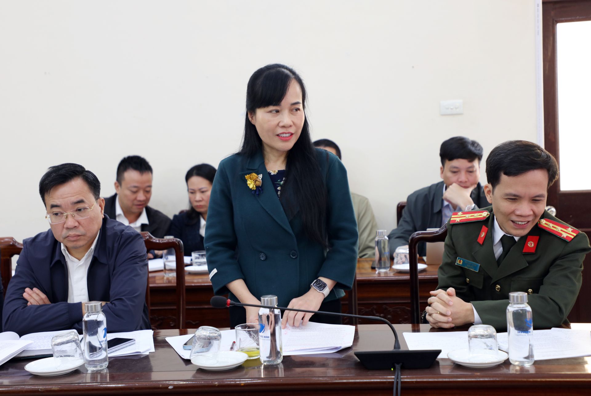 Giám đốc Sở Y tế Tô Thị Mai Hoa phát biểu tại hội nghị.