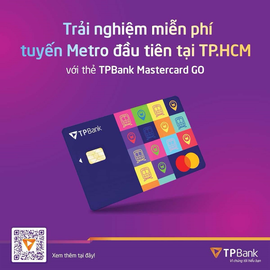 Mở thẻ TPBank MasterCard GO ngay tại ga, thanh toán metro cực tiện lợi