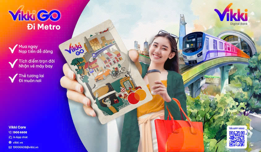 Thẻ VikkiGO là một trong các công cụ thanh toán chính thức trên toàn tuyến Metro.