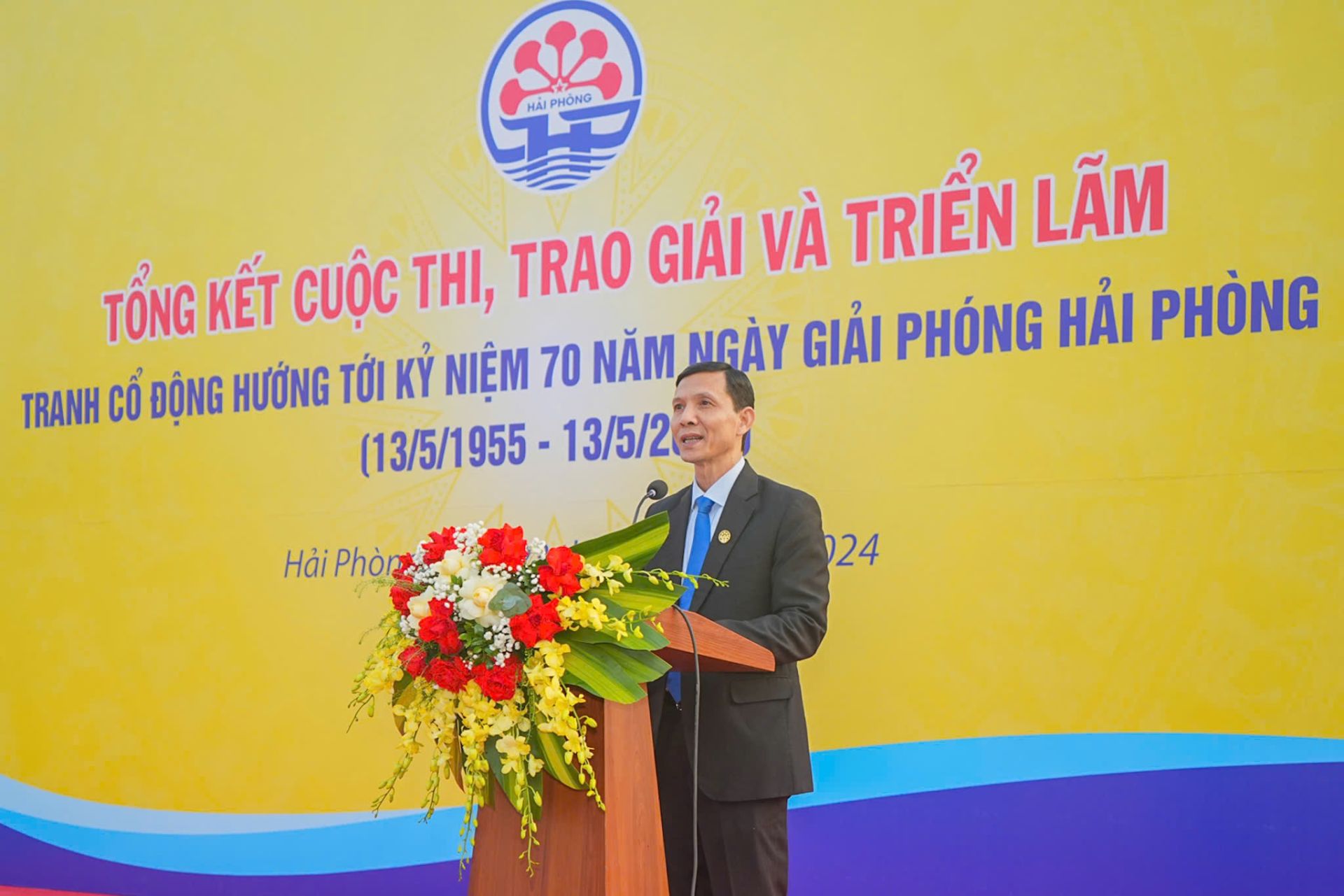 Phó Giám đốc Sở VH-TT Đỗ Thanh Bình phát biểu tổng kết Cuộc thi.