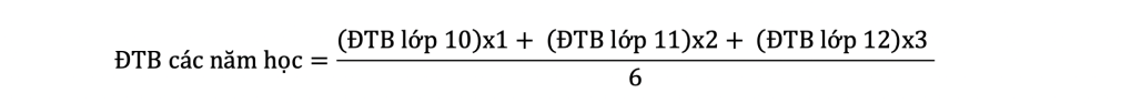 Cách tính điểm trung bình các năm học. Ảnh: Tư liệu