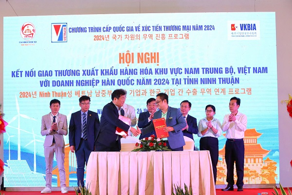 Hội nghị kết nối giao thương xuất khẩu hàng hóa khu vực Nam Trung Bộ, Việt Nam với doanh nghiệp Hàn Quốc năm 2024 tại Ninh Thuận