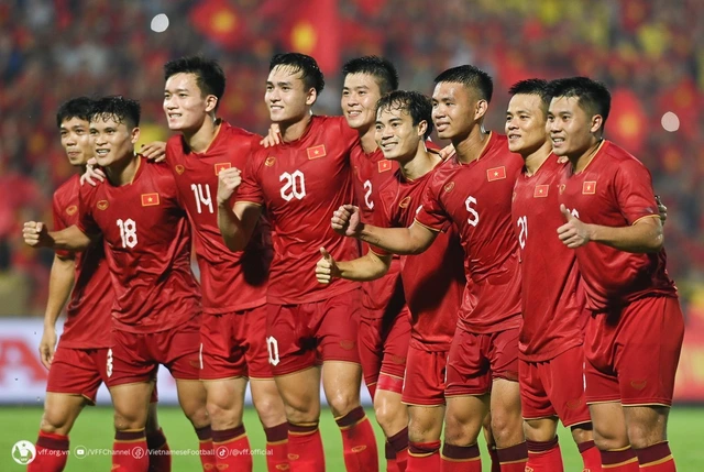 Tuyển Việt Nam tại Asian Cup 2024. Ảnh VFF.