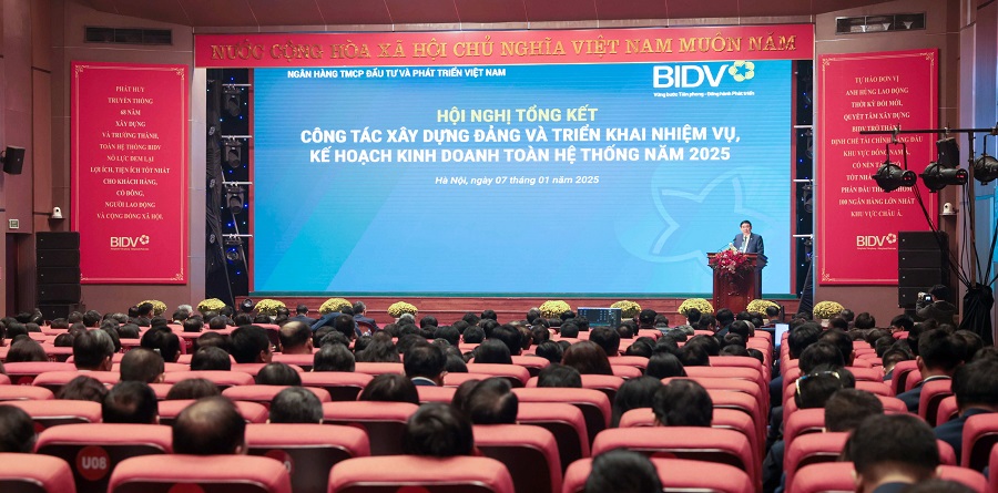 Ảnh 01: Toàn cảnh Hội nghị Triển khai nhiệm vụ năm 2025 của BIDV