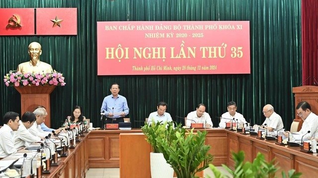 Hội nghị lần thứ 35 của Ban Chấp hành Đảng bộ TP. Hồ Chí Minh khóa XI, nhiệm kỳ 2020-2025 ngày 28/12/2024