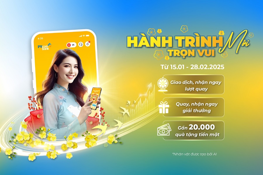 PVcomBank triển khai chương trình ưu đãi “Hành trình mới trọn vui” cho khách hàng đến hết 28/2/2025