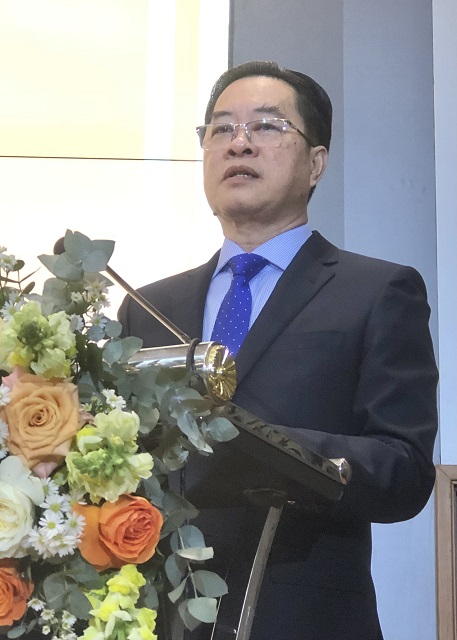 Ông Nguyễn Thành Hải trình bày Báo cáo tổng kết. Ảnh: VH