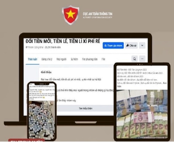 Tránh bị lừa đảo chiếm đoạt tiền người dân không nên đổi tiền thông qua các tin nhắn quảng cáo và trên các trang mạng xã hội