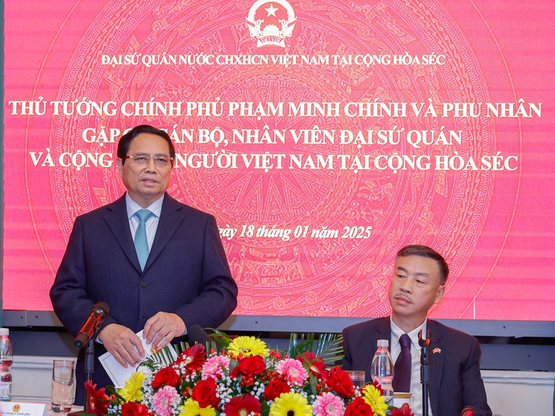 Thủ tướng Phạm Minh Chính: Tiếp tục sửa đổi, hoàn thiện luật để bảo đảm quyền, lợi ích hợp pháp, chính đáng của kiều bào - Ảnh: VGP/Nhật Bắc Thủ tướng Phạm Minh Chính: Tiếp tục sửa đổi, hoàn thiện luật để bảo đảm quyền, lợi ích hợp pháp, chính đáng của kiều bào - Ảnh: VGP/Nhật Bắc