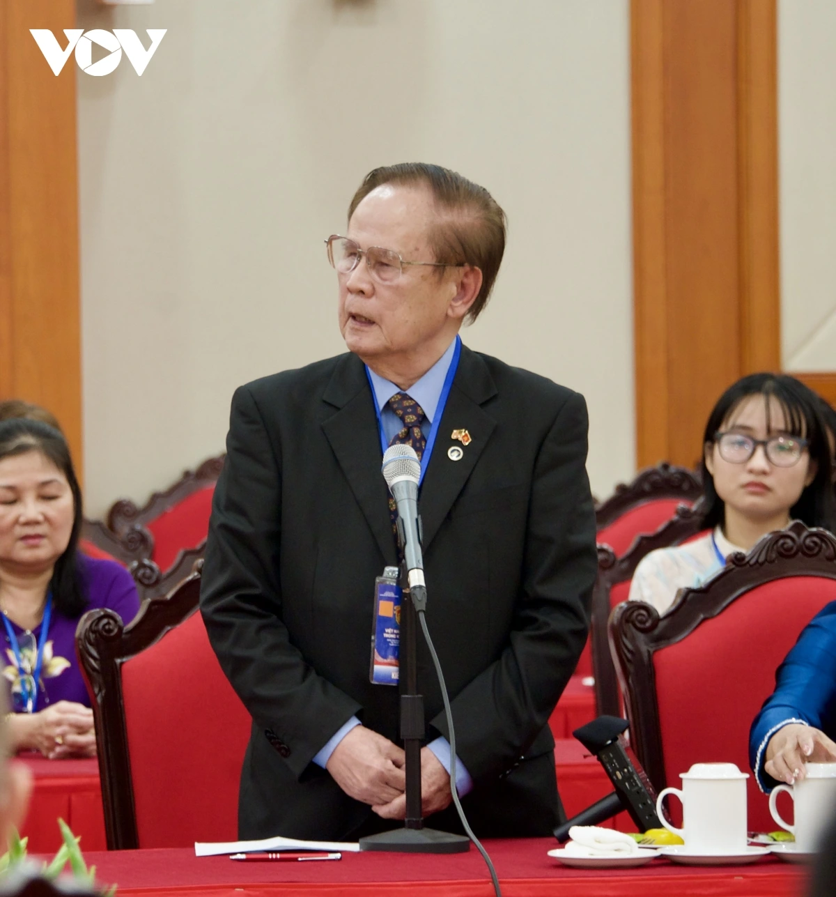 GS TS vật lý hạt nhân Lê Văn Hoá, kiều bào Hoa Kỳ, Chủ tịch Quỹ Việt - Mỹ phát biểu