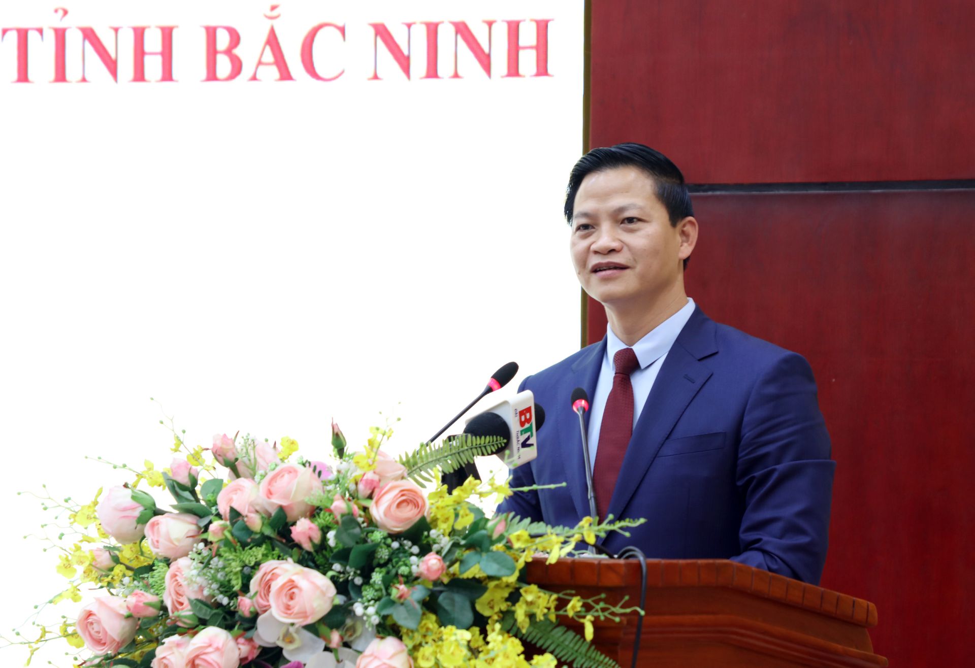 Chủ tịch UBND tỉnh Vương Quốc Tuấn phát biểu chỉ đạo Hội nghị.