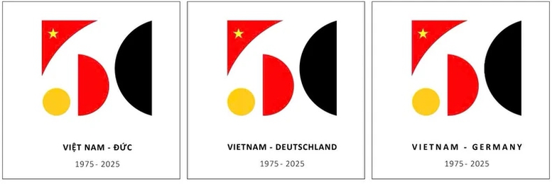 Logo kỷ niệm 50 năm quan hệ Việt Nam-Đức.