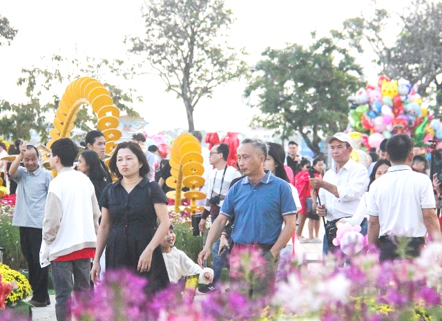 Đà Nẵng: Đường hoa xuân chính thức trình làng đón khách tham quan