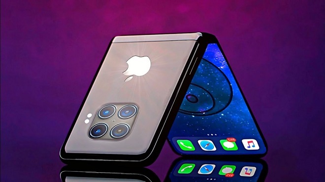 Chiếc iPhone màn hình gập đầu tiên sẽ có thiết kế dạng vỏ sò