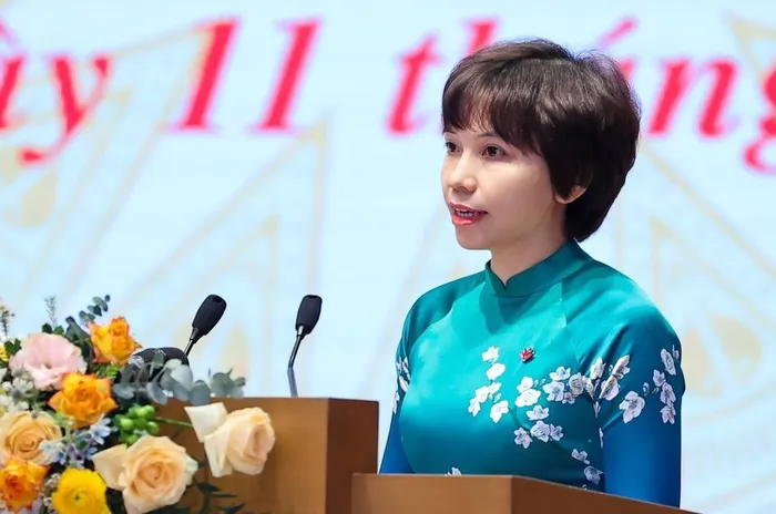 Bà Phạm Thị Nhung, Thành viên HĐQT kiêm Phó tổng giám đốc thường trực VPBank. Ảnh: VGP. Bà Phạm Thị Nhung, Thành viên HĐQT kiêm Phó tổng giám đốc thường trực VPBank. Ảnh: VGP.