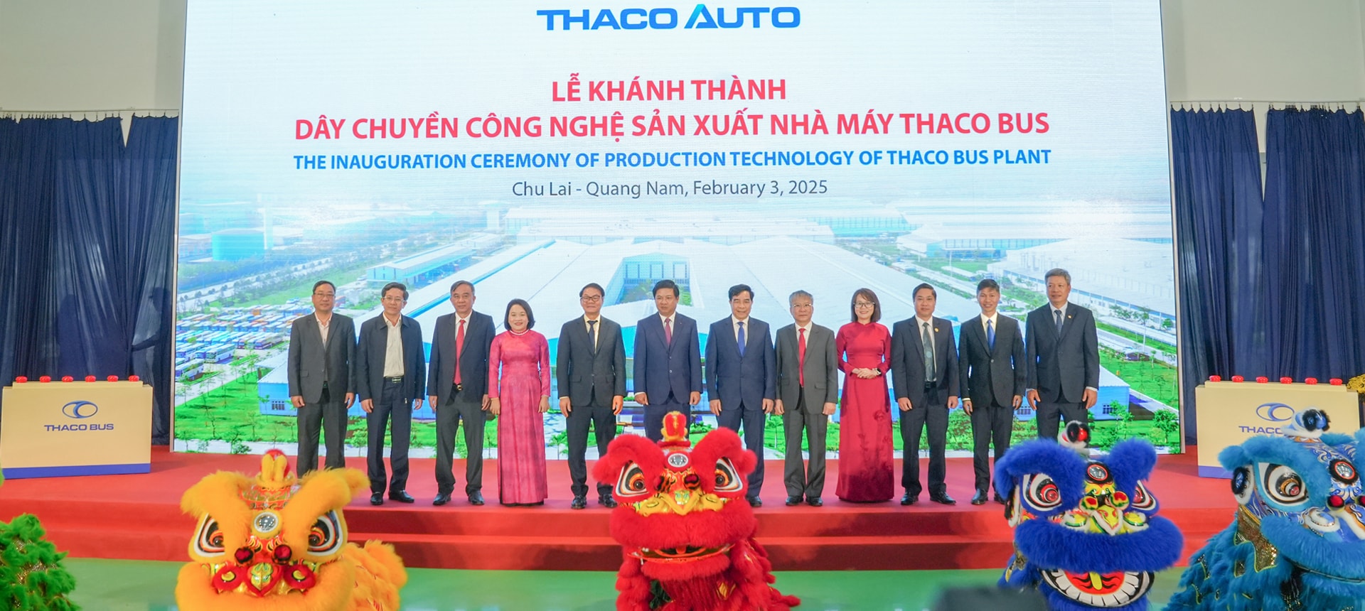 THACO AUTO khánh thành dây chuyền công nghệ sản xuất nhà máy THACO Bus và ra mắt line-up sản phẩm mới thương hiệu THACO Bus, THACO Tải