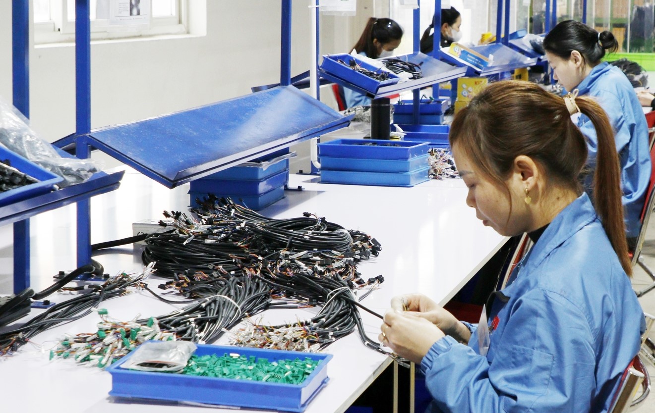 Sản xuất thiết bị thể dục thể thao tại Công ty TNHH Công nghệ JOHNSON HEALTH Việt Nam.