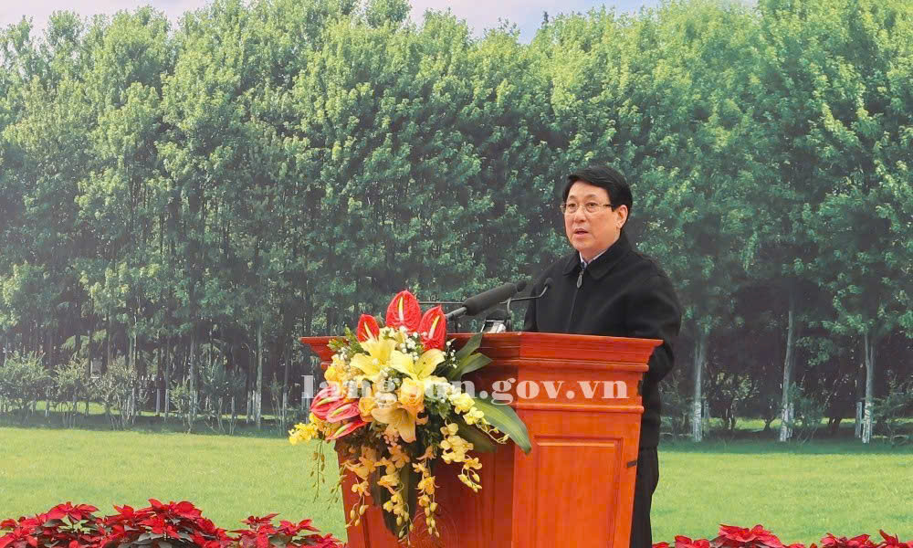 Chủ tịch nước Lương Cường phát biểu tại lễ phát động