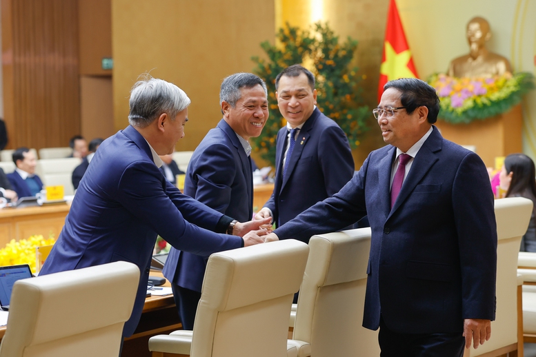 Thủ tướng Chính phủ Phạm Minh Chính gặp gỡ các doanh nghiệp - Ảnh VGP/Nhật Bắc Thủ tướng Chính phủ Phạm Minh Chính gặp gỡ các doanh nghiệp - Ảnh VGP/Nhật Bắc