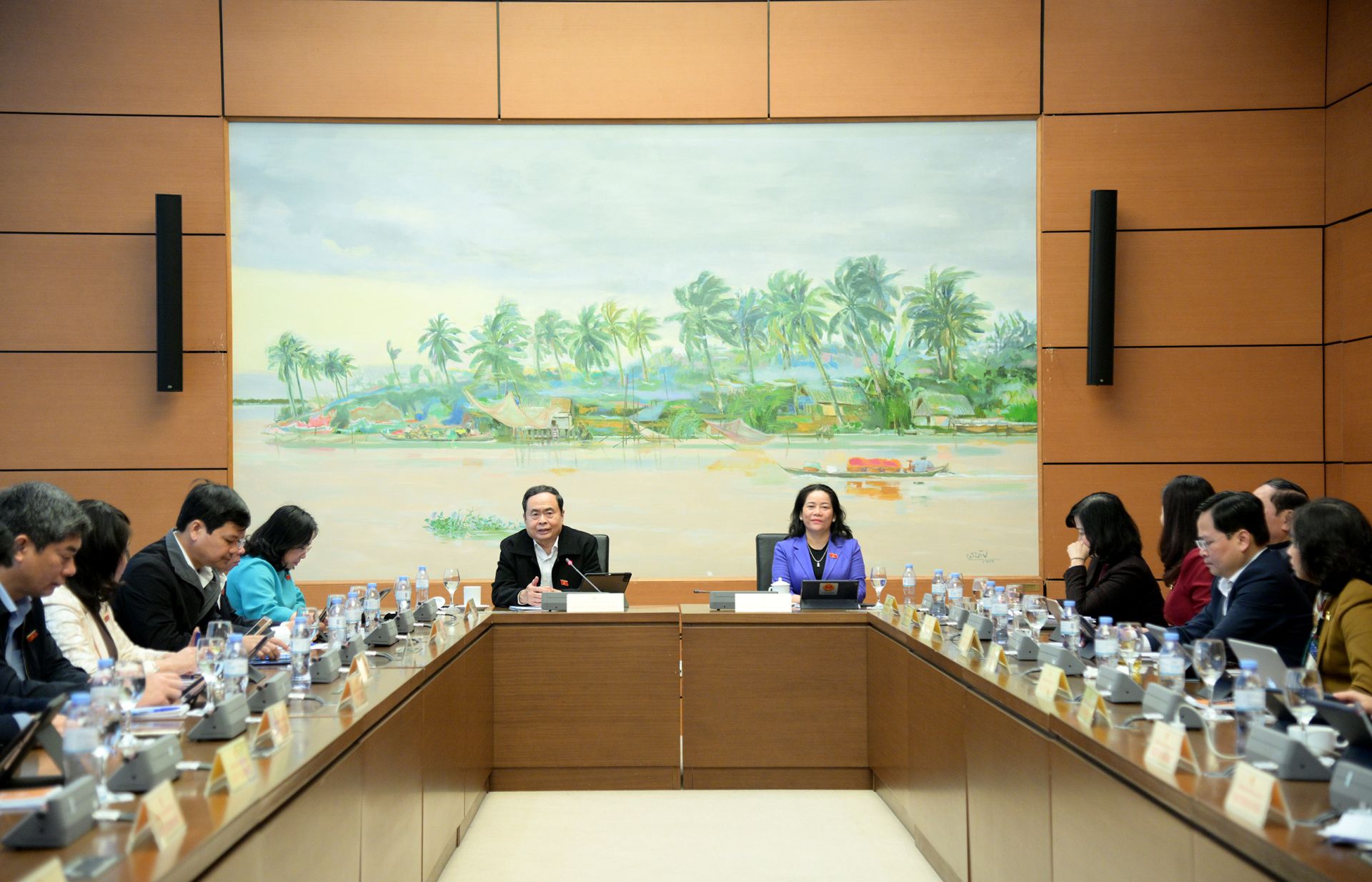 Chủ tịch Quốc hội Trần Thanh Mẫn cho ý kiến tại phiên thảo luận Tổ