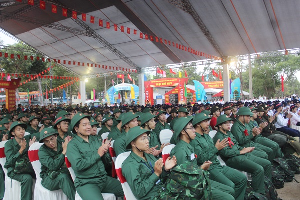 Quang cảnh lễ giao nhận quân của TP. Vũng Tàu