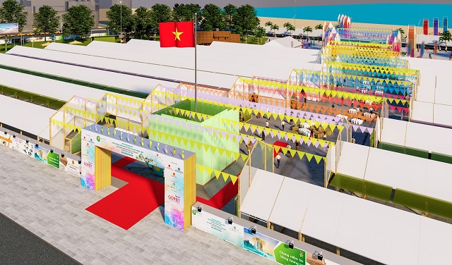 Toàn cảnh mô hình Hội chợ Q-FAIR 2025. Ảnh: Viết Hiền