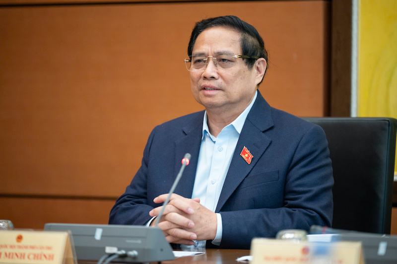 Thủ tướng Phạm Minh Chính phát biểu tại tổ - Ảnh: PT. Thủ tướng Phạm Minh Chính phát biểu tại tổ - Ảnh: PT.