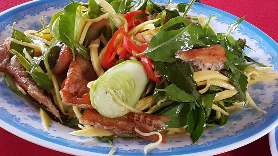 Vị đắng thanh là đặc trưng riêng của gỏi sầu đâu Vị đắng thanh là đặc trưng riêng của gỏi sầu đâu