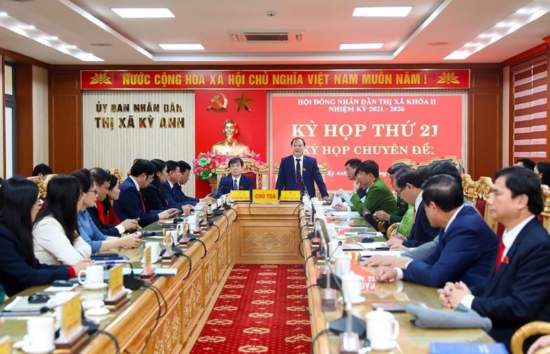 Kỳ họp thứ 21 của HĐND thị xã Kỳ Anh.