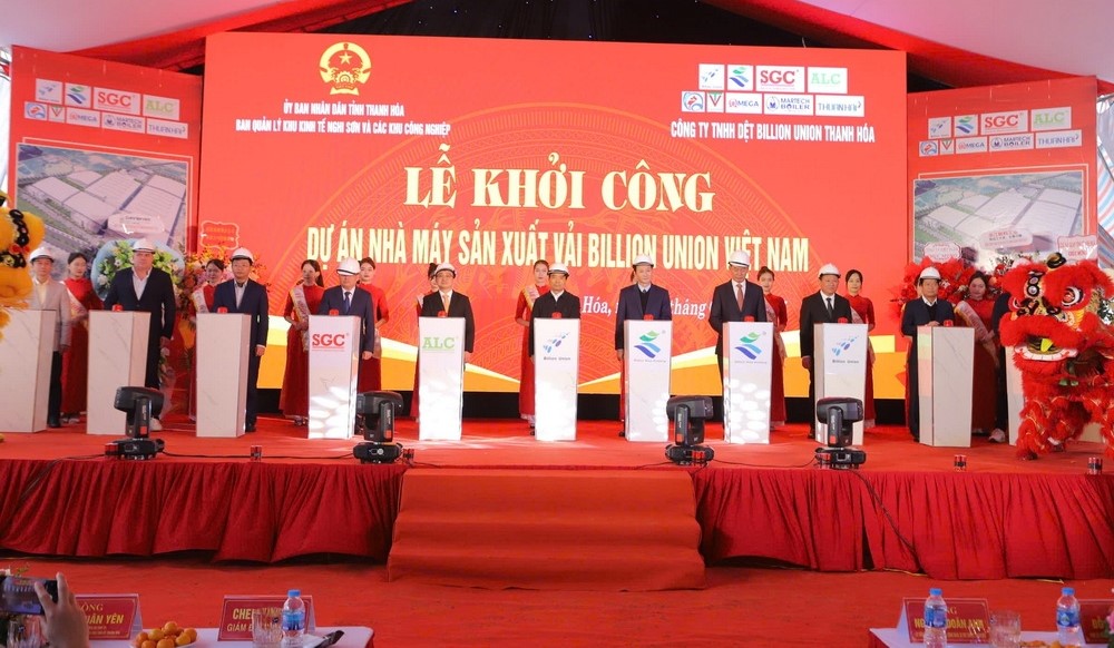 Khởi công dự án số 1 - Tổ hợp hóa chất Đức Giang Nghi Sơn và Nhà máy sản xuất vải Billion Union Việt Nam