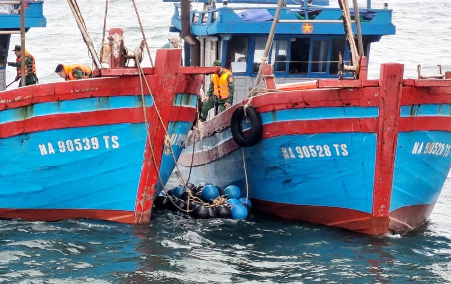 Bắt giữ 2 tàu cá khai thác hải sản trái phép