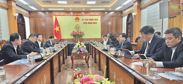 Quang cảnh buổi tiếp v&agrave; l&agrave;m việc. Ảnh: L&ecirc; Anh.