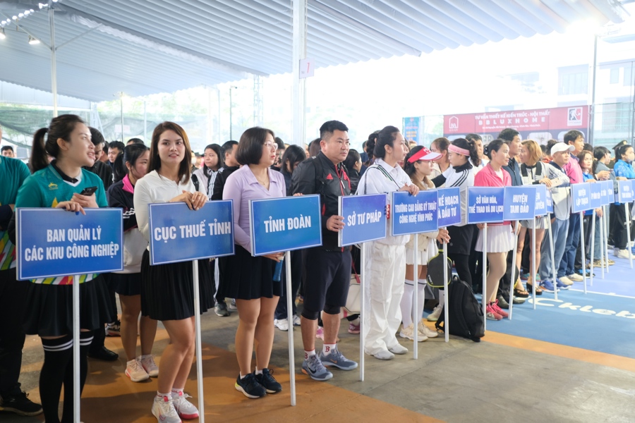 25 đoàn vận động viên đến từ các cơ quan, đơn vị của tỉnh Vĩnh Phúc tham gia giải thể thao “Mừng Đảng - Mừng Xuân” Ất Tỵ 2025.