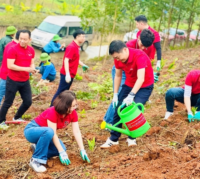 Agribank Nam Thanh Hóa tặng 10.000 cây giống cho người dân