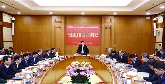 Chủ tịch nước Lương Cường chủ trì Phiên thứ nhất năm 2025 Ban Chỉ đạo Cải cách Tư pháp Trung ương