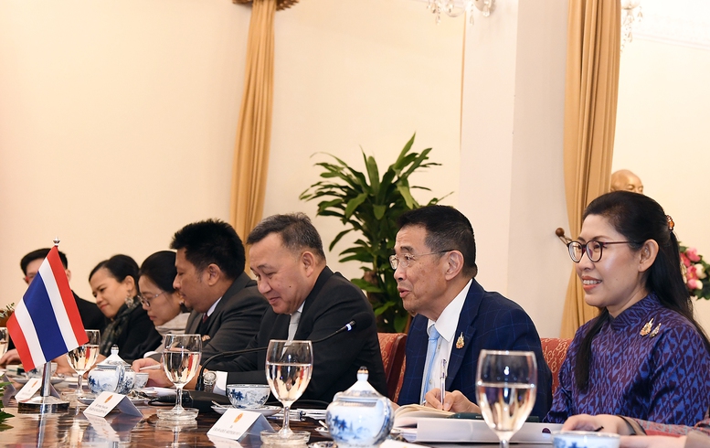 Bộ trưởng Ngoại giao Maris Sangiampongsa khẳng định Việt Nam là một trong những đối tác quan trọng hàng đầu của Thái Lan ở khu vực - Ảnh: VGP/Hải Minh