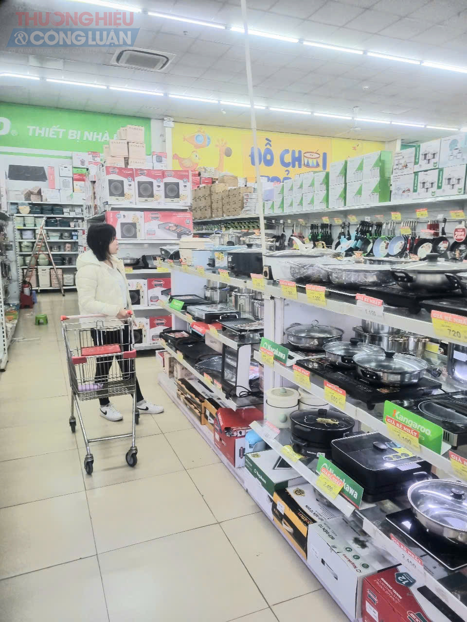 Siêu thị có diện tích 2483 m2 với 5 ngành hàng