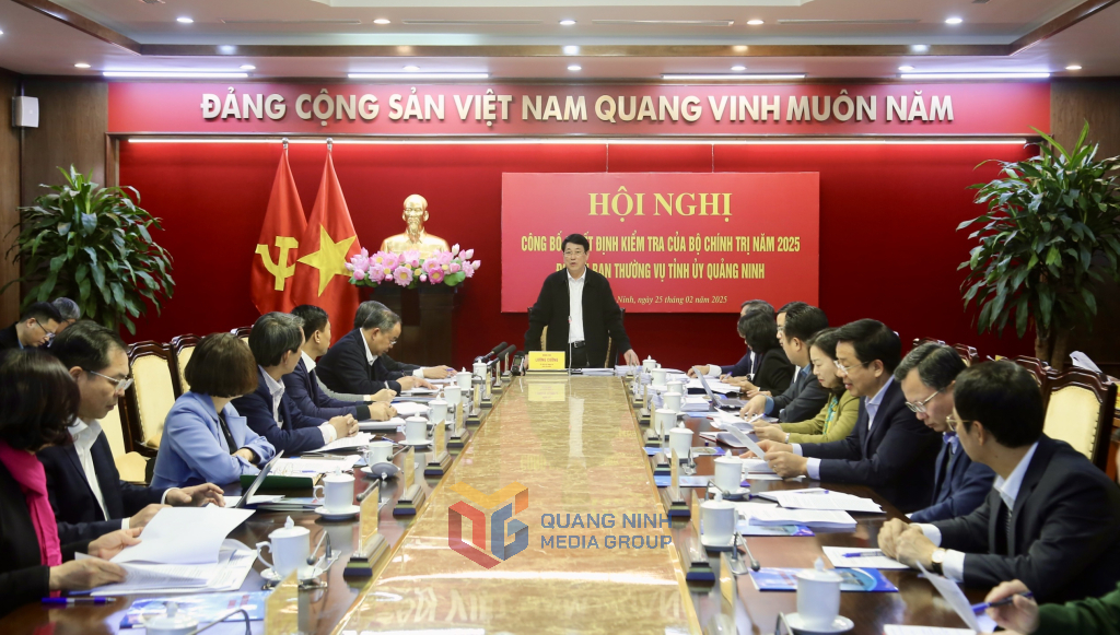 Công bố Quyết định kiểm tra của Bộ Chính trị, Ban Bí thư năm 2025 đối với Ban Thường vụ Tỉnh ủy Quảng Ninh