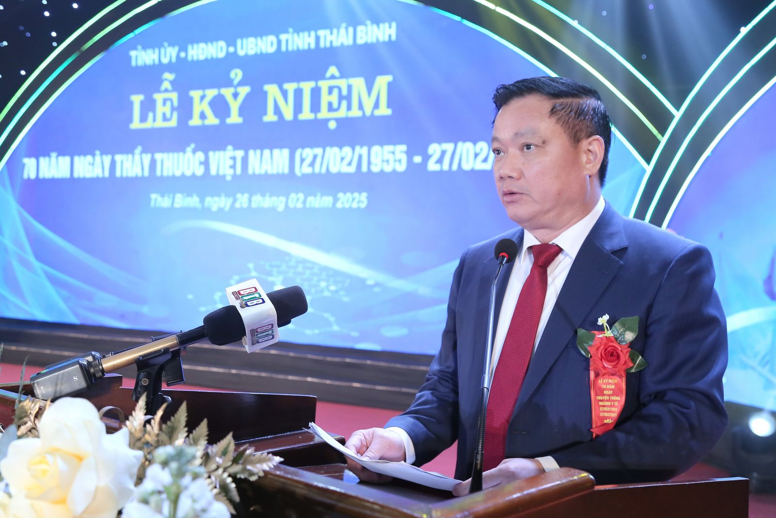 Đồng chí Nguyễn Khắc Thận, Bí thư Tỉnh ủy phát biểu tại lễ kỷ niệm. Tập trung thực hiện tốt các nhiệm vụ trong điều kiện mới, tâm thế mới, tiếp tục khắc ghi những dấu mốc mới, thành tựu mới trong