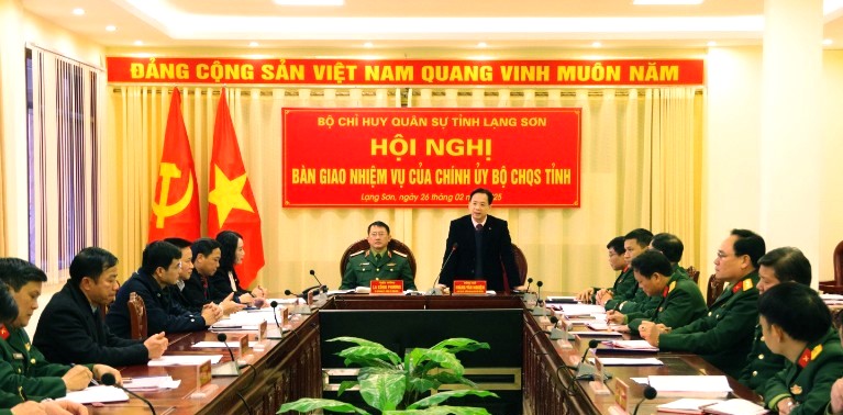 Bộ Chỉ huy Quân sự tỉnh Lạng Sơn tổ chức hội nghị bàn giao nhiệm vụ