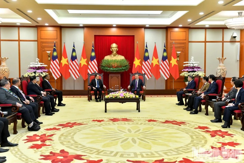 Quang cảnh buổi tiếp. (Ảnh: ĐĂNG KHOA)