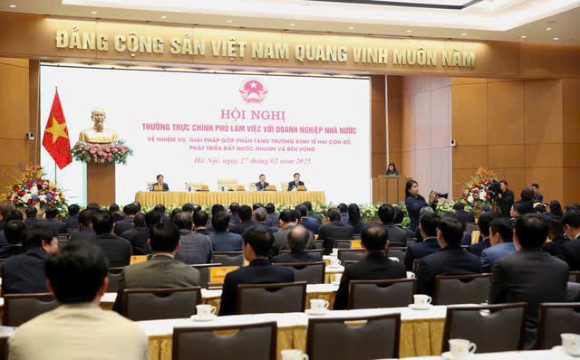 Toàn cảnh Hội nghị Thường trực Chính phủ làm việc với doanh nghiệp Nhà nước