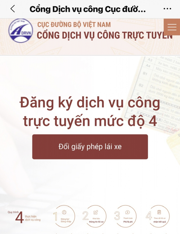 Cổng dịch vụ công quốc gia. Ảnh: Chụp màn hình Cổng dịch vụ công quốc gia. Ảnh: Chụp màn hình